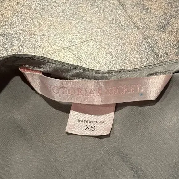 Victorias Secret Slip Dress Silk Cowl Y2K Minimalist Glam Gown Maxi Silver XS - Picture 2 of 7